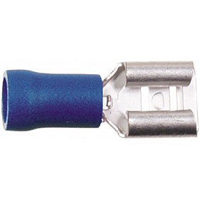 Vlakstekker Blauw 1.5 - 2.5 mm² / Breedte 6.3 mm (100 stuks)