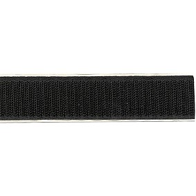 Klittenband Breedte 20 mm / Lengte 25 meter Zwart - haak zijde