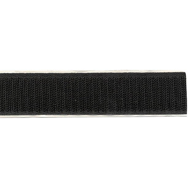 Klittenband Breedte 20 mm / Lengte 25 meter Zwart - haak zijde