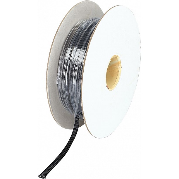 Gevlochten Kabelbescherming 5 - 12 mm Polyester Zwart Lengte 100 meter