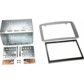 2-DIN Paneel Alfa Romeo 147 (Typ 937)  / GT (Typ 937)  2001-2010 - Kleur: zilver