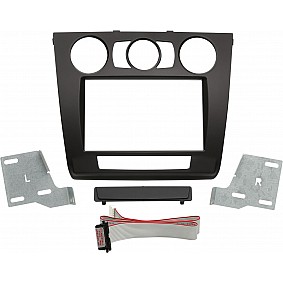 2-DIN Paneel BMW 1-Serie (E81 - E82 - E87 Facelift -  E88) 2007-2013 Kleur: Zwart