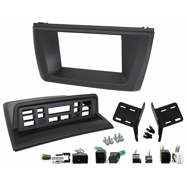 2-DIN Paneel Rubbertouch BMW X3 (E83) 2003-2010 Kleur: Rubbertouch Zwart