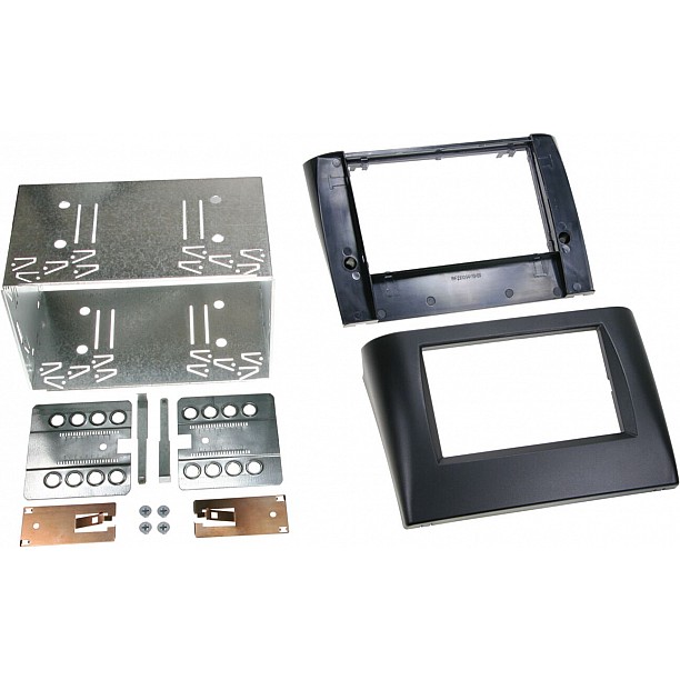 2-DIN Paneel Fiat Stilo 2001-2008 Kleur: Zwart