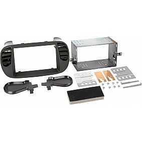 2-DIN Paneel Fiat 500/ 500C 2007-2015 - Kleur: Zwart