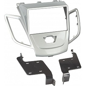 2-DIN Paneel Ford Fiesta (JA8) 2008-2017 - Kleur: Zilver