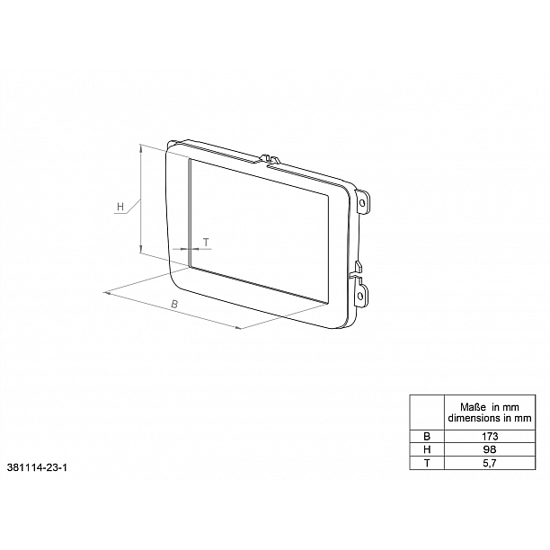 2-DIN Paneel Ford Focus 2011-2014 - Kleur: Zwart