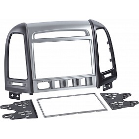 2-DIN Paneel Hyundai Santa Fé 2006-2012 Kleur: Zilver/Zwart