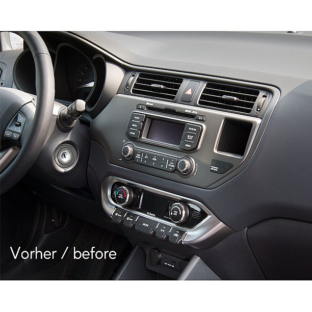 2-DIN Paneel Kia Rio 2011-2015 Kleur: Antraciet