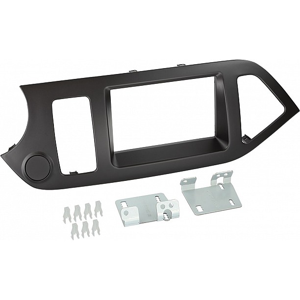 2-DIN Paneel Kia Picanto 2011-2018 Kleur: Zwart