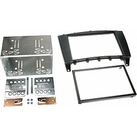 2-DIN Paneel Mercedes Benz C-Klasse (W203)(S203)(cl203) / CLC (CL203) G-klasse (W463) Kleur: Zwart