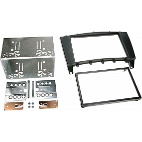 2-DIN Paneel Mercedes Benz C-Klasse (W203) / CLK W209 Kleur: Zwart