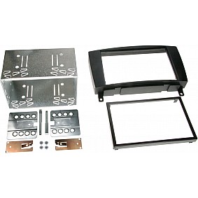 2-DIN Paneel Mercedes Benz CLK (W209) 2004-2010 Kleur: Zwart
