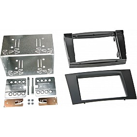 2-DIN Paneel Mercedes Benz E-klasse (W211)  CLS-Klasse (C219) - Kleur: Zwart