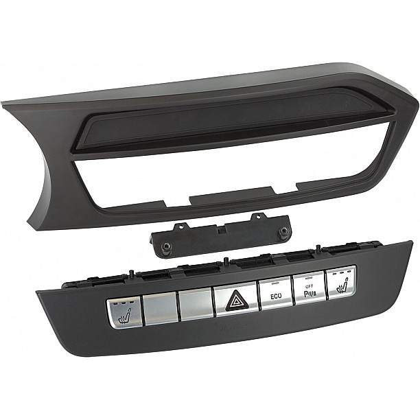 2-DIN Paneel Mercedes Benz C-Klasse (W204) 2011-2014 Kleur: Zwart