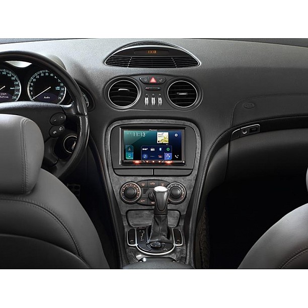 2-DIN Paneel Mercedes Benz SL-Klasse R230 2001-2005 - Kleur: Zwart
