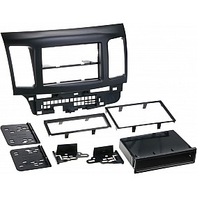 2-DIN Paneel Mitsubishi Lancer (CY0) | 2007-2018 | Kleur: Zwart (METRA)