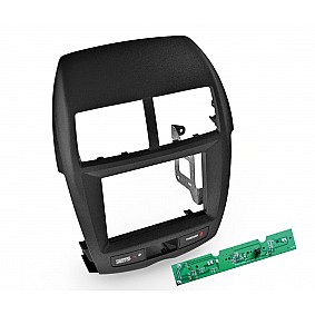 2-DIN Paneel Mitsubishi ASX (GAO) 2010-2014 Kleur: Zwart