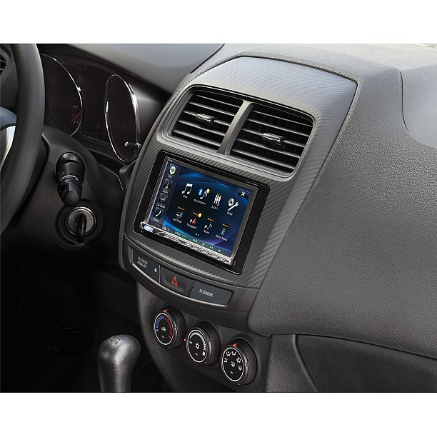 2-DIN Paneel Mitsubishi ASX 2014-2018 - Kleur: Piano Zwart