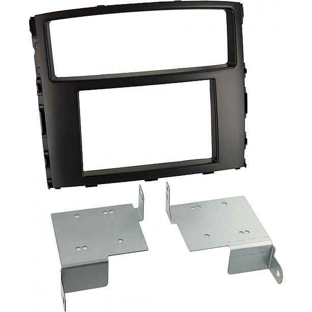 2-DIN Paneel Mitsubishi Pajero/Shogun 2014-2019 Kleur: Piano Zwart