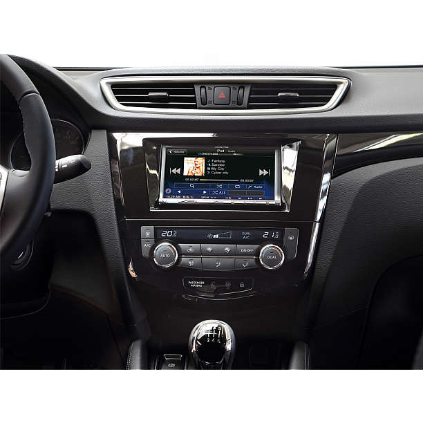 2-DIN Paneel Nissan Qashqai/ X-trail 2014-> - Kleur : Zwart