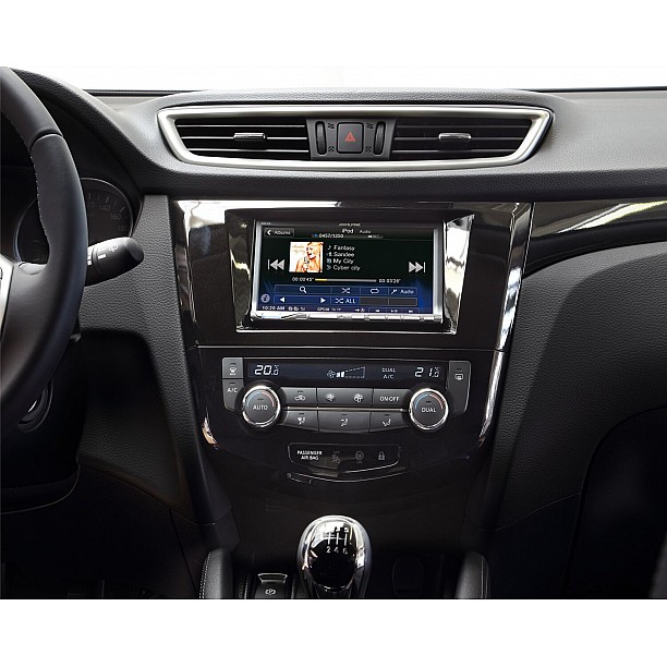 2-DIN Paneel Nissan Qashqai/ X-trail 2014-> - Kleur : Zwart