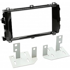 2-DIN Paneel Toyota Auris - Auris Sport  2013-2015 | Kleur: Piano Zwart