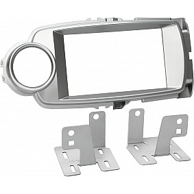 2-DIN Paneel Toyota Yaris 2011-2014 Kleur: Zilver