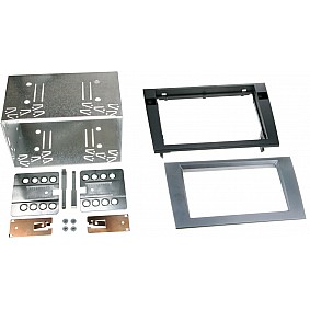 2-DIN Paneel Audi A4 B6 (8E) 2000-2009- Seat Exeo (3R) 2009-2013 Kleur: Antraciet Grijs