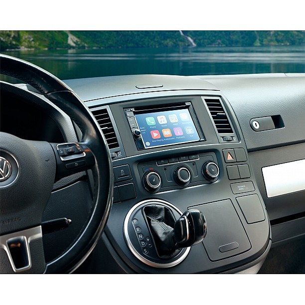 2-DIN Paneel Volkswagen T5/ Multivan - Touareq - Kleur: Zwart