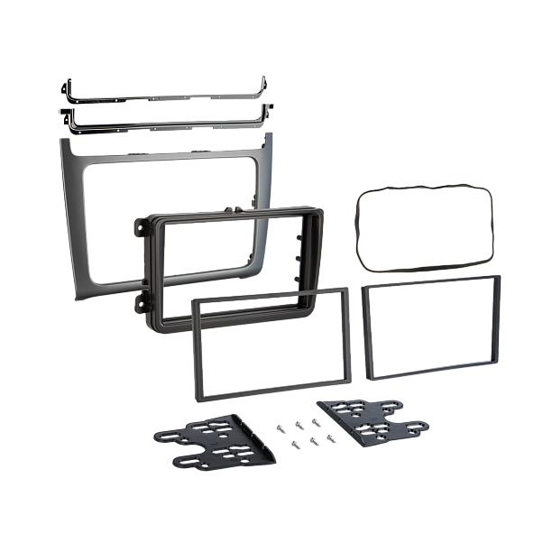 2-DIN frame Volkswagen Polo 2014-2017 Zilver 2-DIN frame Volkswagen Polo 2014-2017 Zilver