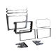2-DIN frame Volkswagen Polo 2014-2017 Zilver 2-DIN frame Volkswagen Polo 2014-2017 Zilver
