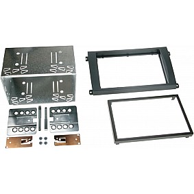 2-DIN Paneel Porsche Cayenne (9PA/955) 2002-2010 - Kleur: zwart