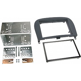 2-DIN Paneel Mercedes Benz SL-Klasse(R230) 2001-2011 Kleur: Rubbertouch Zwart