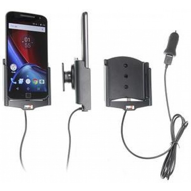 Brodit houder - Motorola Moto G4 Actieve houder met 12V USB plug Brodit houder - Motorola Moto G4 Actieve houder met 12V USB plug