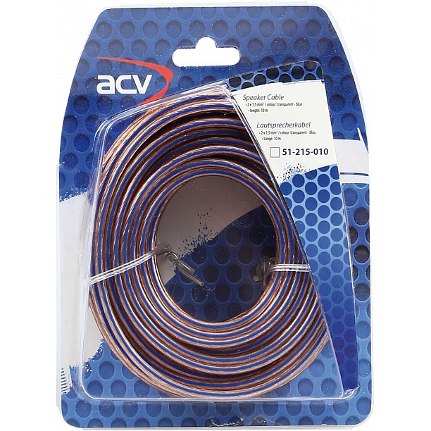 Luidspreker kabel 2 x 1,50 mm transparant blauw 10 Meter Luidspreker kabel 2 x 1,50 mm transparant blauw 10 Meter