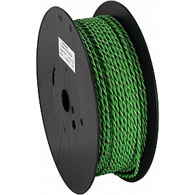 Luidsprekerkabel gedraaid 2x2.50mm² groen/groen-zwart 100m