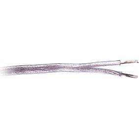 Luidspreker kabel 2 x 0,75 mm transparant rood 400 Meter