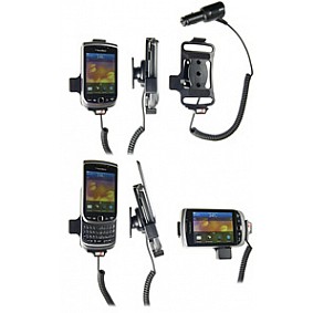 Brodit houder - BlackBerry 9800/9810 Actieve houder met 12/24V lader. Let op: Uitlopend artikel, Kan niet retour!