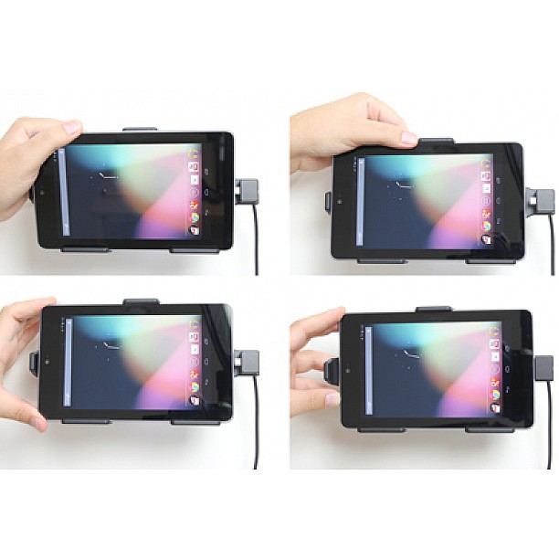 Brodit houder - Google Nexus 7 Actieve houder met 12/24V lader