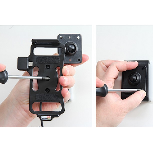 Brodit houder - HTC Desire X Actieve houder met 12/24V lader. Let op: Uitlopend artikel, Kan niet retour!