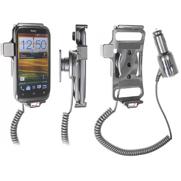 Brodit houder - HTC Desire X Actieve houder met 12/24V lader. Let op: Uitlopend artikel, Kan niet retour!