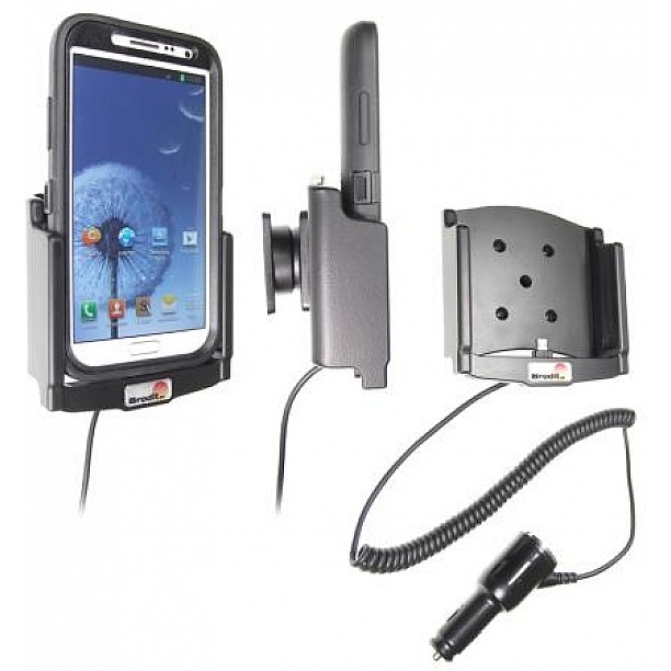 Brodit houder - Samsung Galaxy Note II GT-N7100 Actieve houder met 12/24V lader. Otterbox Defender