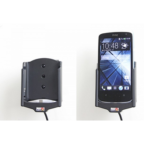 Brodit houder - HTC Desire 500 Actieve houder met 12/24V lader