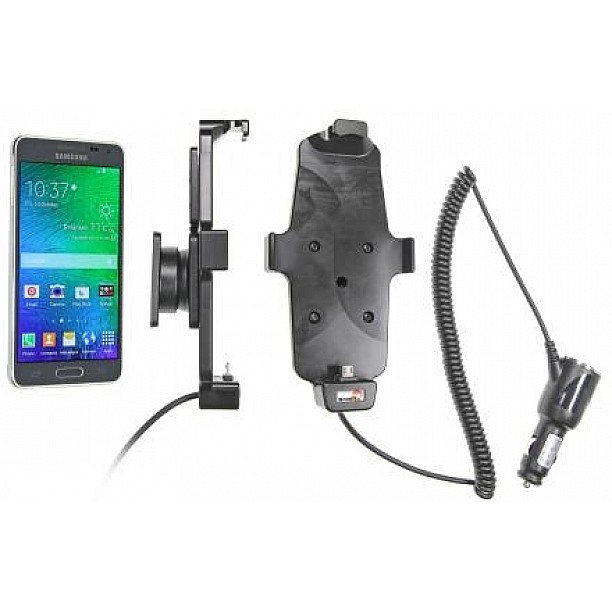 Brodit houder - Samsung Galaxy Alpha Actieve houder met 12/24V lader met skin Brodit houder - Samsung Galaxy Alpha Actieve houder met 12/24V lader met skin