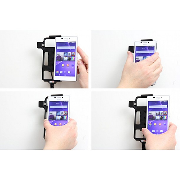 Brodit houder - Sony Xperia M2 Actieve houder met 12/24V lader Brodit houder - Sony Xperia M2 Actieve houder met 12/24V lader