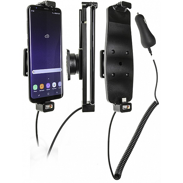 Brodit houder - Samsung Galaxy S8 Plus / S9 Plus Actieve houder met 12/24V lader. Met hoes
