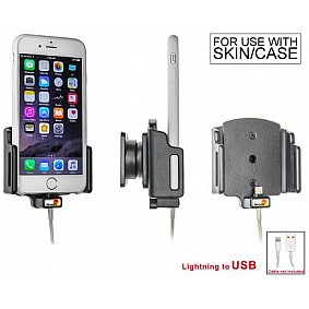 Brodit houder - Apple iPhone 6 Passieve verstelbare houder. Originele Apple lightning naar USB kabel /slim (met skin