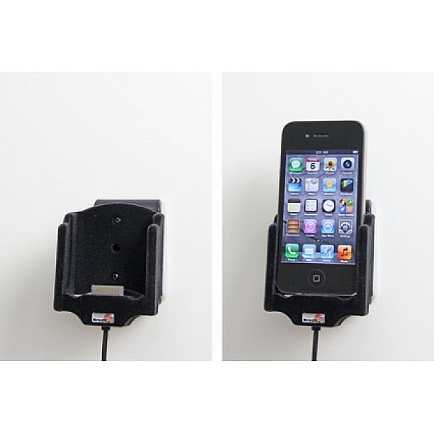 Brodit houder - Apple iPhone 4/4S Actieve houder met 12V USB plug