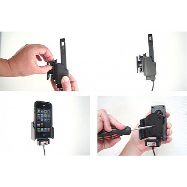 Brodit houder - Apple iPhone 4/4S Actieve verstelbare houder met 12V USB plug